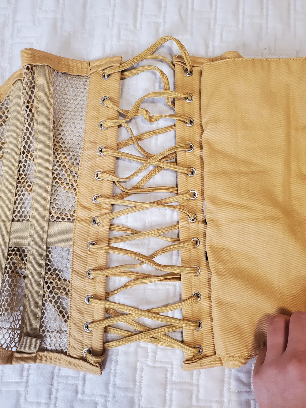 Orchard Corset Mesh Underbust Steel Bone Waist Trainer Corset Nude Size 24